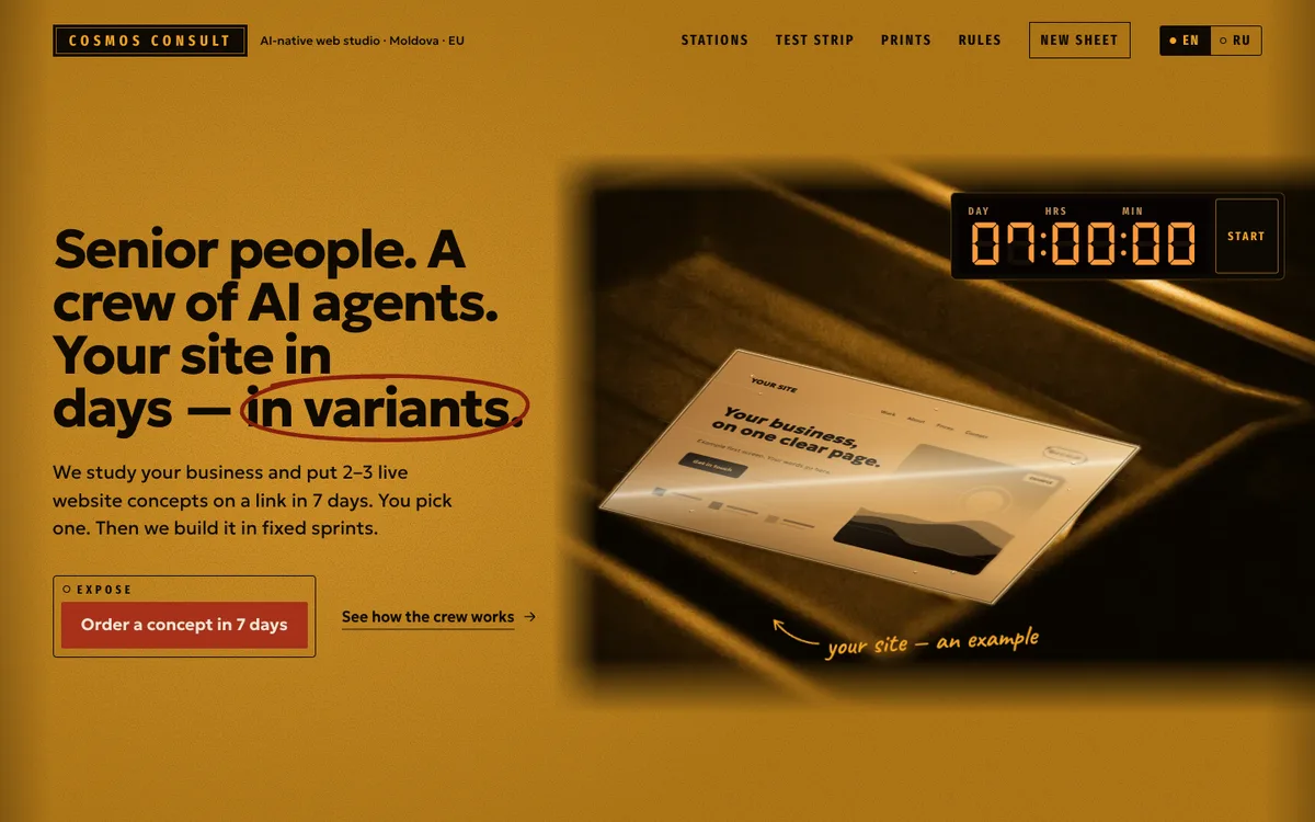 Screenshot of The Darkroom version